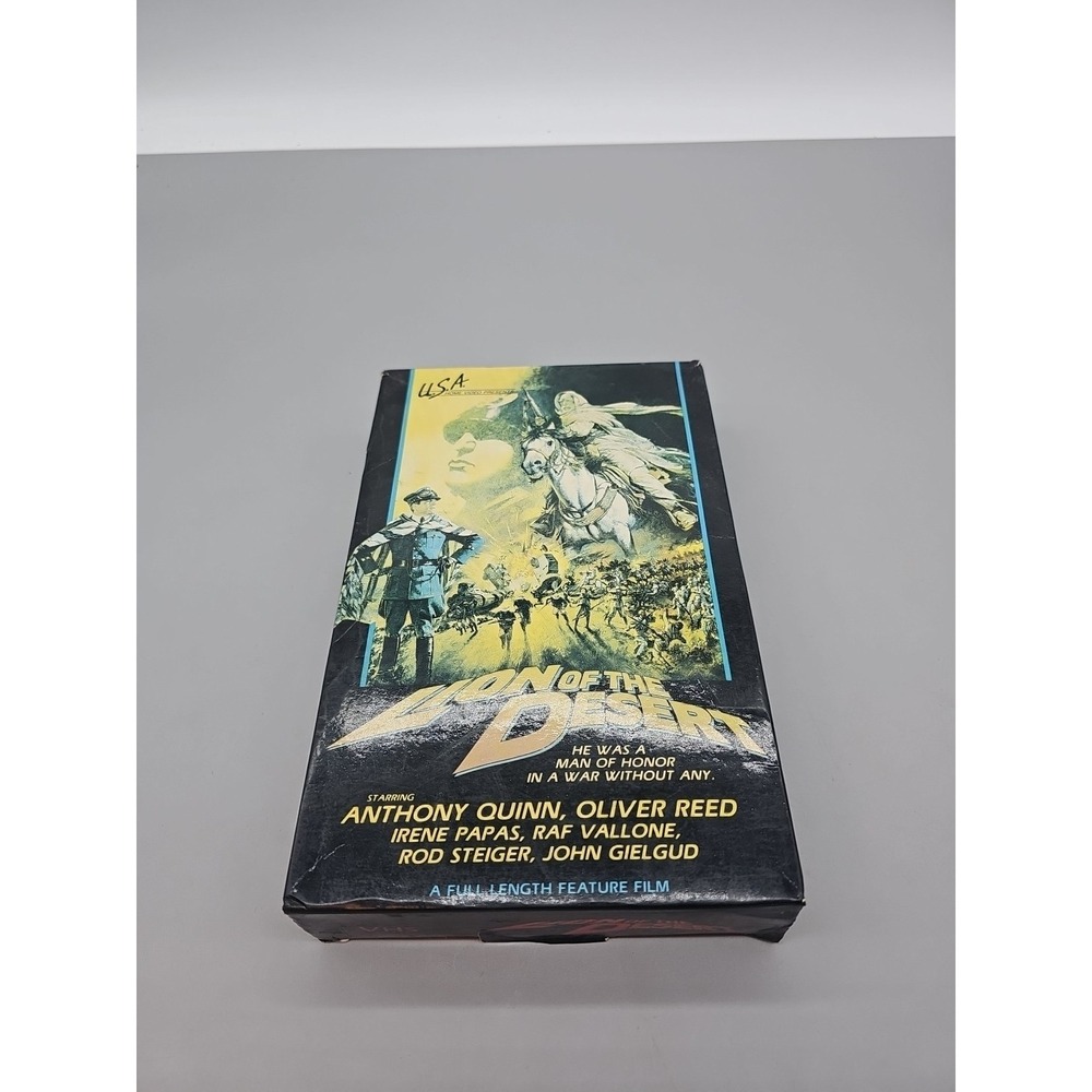 Lion Of The Desert VHS Action Anthony Quinn‎ U.S.A. Home Video Big Box